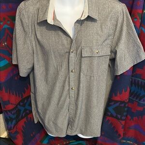 Men's Gray Avalanche Short Sleeve Shirt Sz L